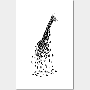 Falling giraffe Posters and Art